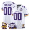 Minnesota Vikings Kings Of The North Patch Vapor Limited Custom Jersey V3 – All Stitched – White Jersey