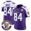 Minnesota Vikings 2024 Vapor Limited Jersey V2 – Est. 1961 Patch – All Stitched – Purple Alternate – Randy Moss Jersey