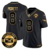 Philadelphia Eagles 2024 Throwback Gold Vapor Limited Jersey – Est. 1933 Patch – All Stitched – Black Gold – Kenny Pickett Jersey