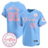 Chiefs Taylor Swift Bubblegum Pink Vapor Premier Limited Custom Jersey – All Stitched – Light Blue Jersey