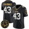 Steelers DMR Patch Gold Vapor Limited Jersey – All Stitched – Black Limited – Troy Polamalu Jersey