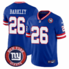 Giants Logo Patch Limited Jersey – All Stitched – Royal – Saquon Barkley Jersey