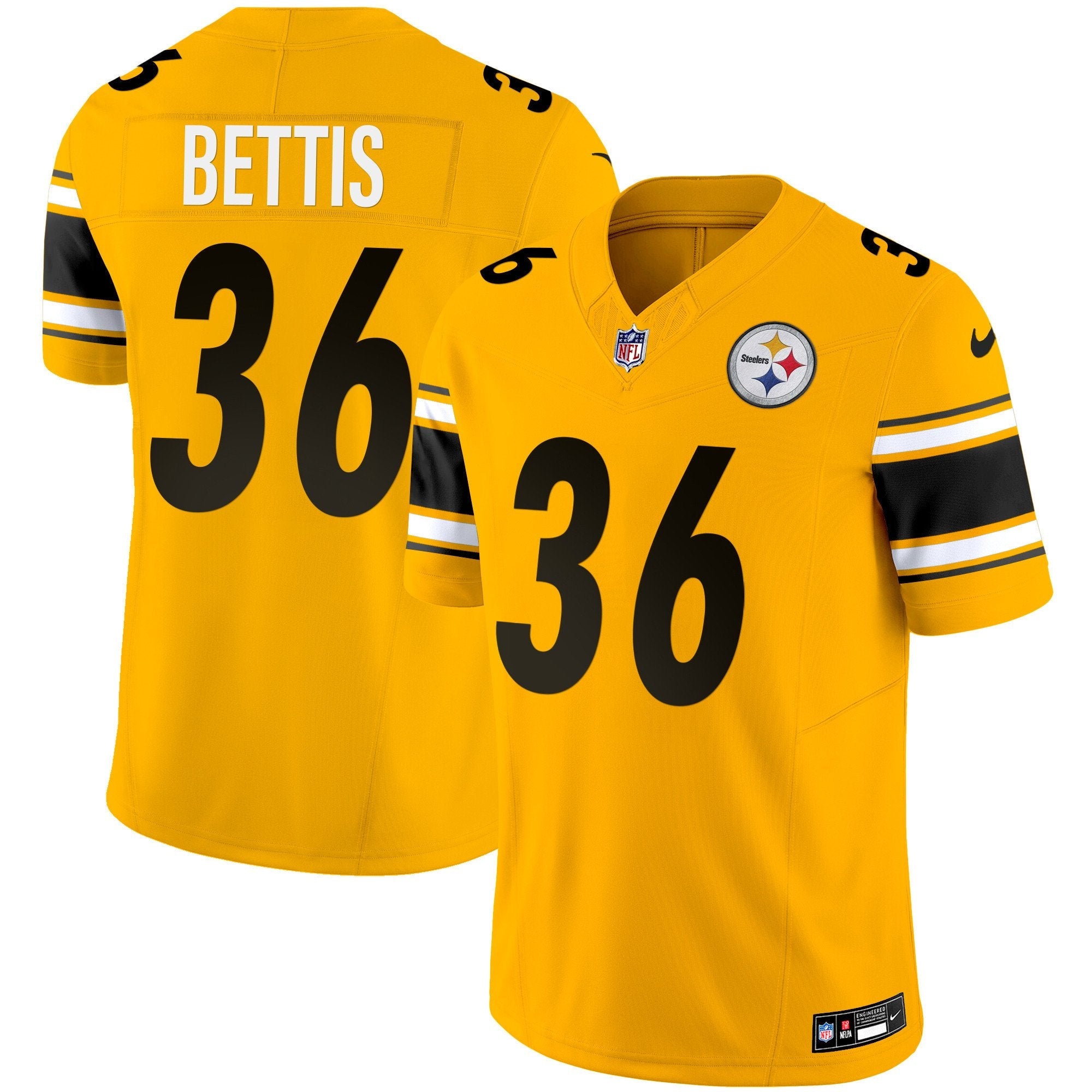 Steelers Vapor Limited Jersey – All Stitched – Gold – Jerome Bettis Jersey