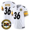 Steelers 2024 Vapor Limited Jersey – Est 1933 Patch – All Stitched – White – Jerome Bettis Jersey