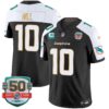 Dolphins Gold Trim Vapor Limited Jersey – All Stitched – Black Alternate – Tyreek Hill Jersey
