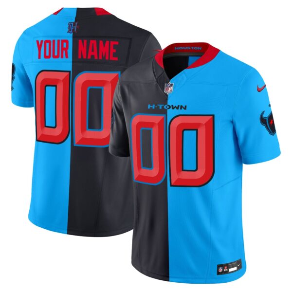 Houston Texans 2024 Vapor Limited Custom Jersey V2 – All Stitched – Split Jersey
