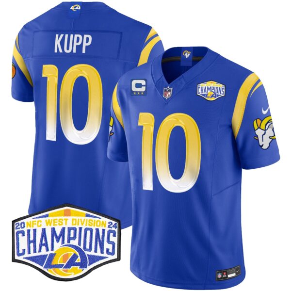 Los Angeles Rams 2024 NFC West Division Champions Vapor Limited Jersey – All Stitched – Royal – Cooper Kupp Jersey