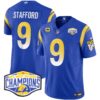 Los Angeles Rams 2024 NFC West Division Champions Vapor Limited Jersey – All Stitched – Royal – Matthew Stafford Jersey