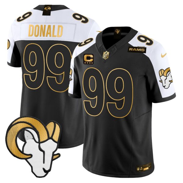 Los Angeles Rams 2024 Gold Vapor Limited Jersey – All Stitched – Alternate – Aaron Donald Jersey