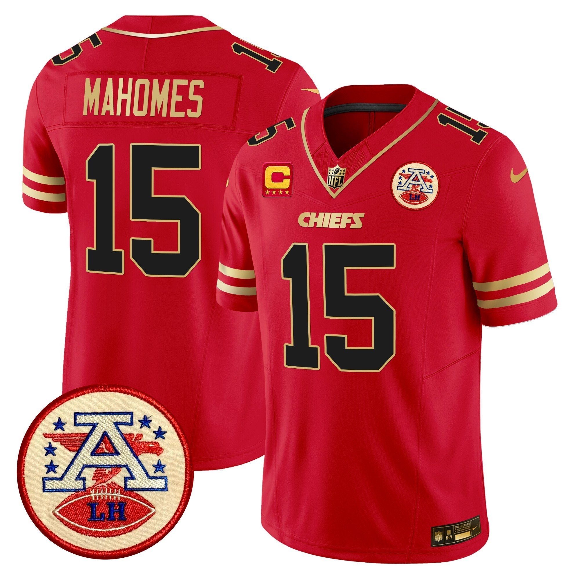 Chiefs 2024 Lamar Hunt Patch Vapor Limited Jersey – All Stitched – Black Red – Patrick Mahomes Jersey
