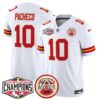 Chiefs 2024 AFC West Division Champions Patch Vapor Limited Jersey – All Stitched – White – Isiah Pacheco Jersey