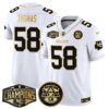 Chiefs 2024 AFC West Division Champions Patch Gold Vapor Limited Jersey – All Stitched – White Gold – Derrick Thomas Jersey