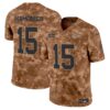 Kansas City Chiefs 2024 Salute to Service Vapor Limited Jersey – All stitched – Brown Camo – Patrick Mahomes Jersey