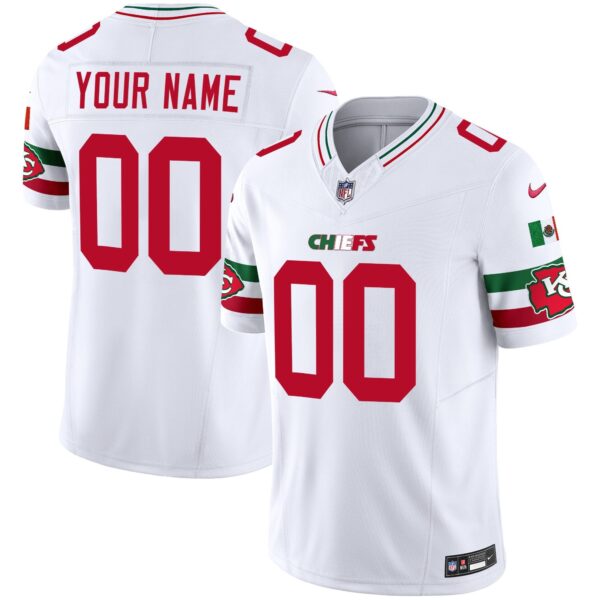 Chiefs Mexico Vapor Limited Custom Jersey – All Stitched – White Jersey