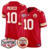 Chiefs 2024 AFC West Division Champions Patch Vapor Limited Jersey – All Stitched – Red – Isiah Pacheco Jersey