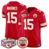 Chiefs 2024 AFC West Division Champions Patch Vapor Limited Jersey – All Stitched – Red – Patrick Mahomes Jersey