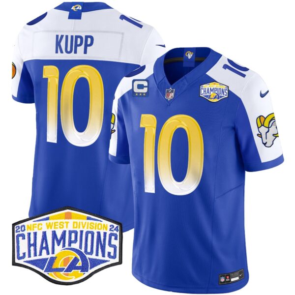 Los Angeles Rams 2024 NFC West Division Champions Vapor Limited Jersey – All Stitched – Royal Alternate – Cooper Kupp Jersey
