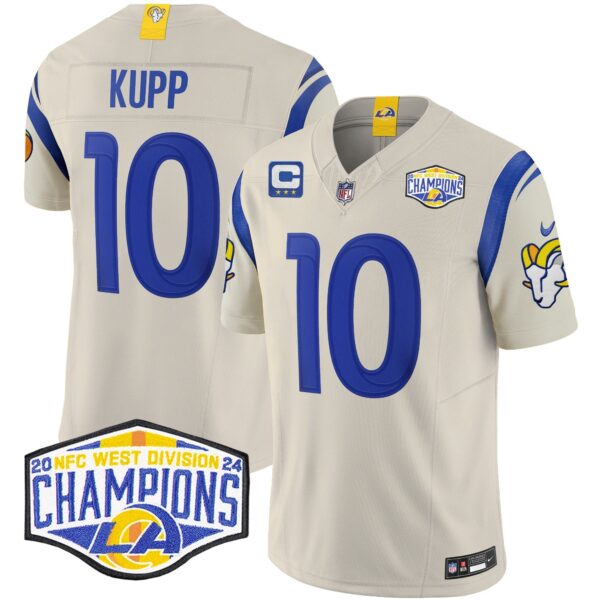 Los Angeles Rams 2024 NFC West Division Champions Vapor Limited Jersey – All Stitched – Bone – Cooper Kupp Jersey