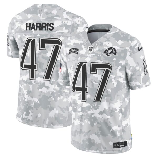 Rams 2024 Salute to Service Vapor Limited Jersey – Arctic Camo – All Stitched – Kamala Harris Jersey