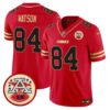 Chiefs 2024 Lamar Hunt Patch Vapor Limited Jersey – All Stitched – Black Red – Justin Watson Jersey