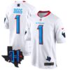 Houston Texans 2024 Texas Patch Game Jersey – All Stitched – White – Stefon Diggs Jersey