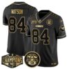 Chiefs 2024 AFC West Division Champions Patch Gold Vapor Limited Jersey – All Stitched – Black Gold – Justin Watson Jersey