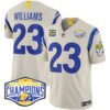Los Angeles Rams 2024 NFC West Division Champions Vapor Limited Jersey – All Stitched – Bone – Kyren Williams Jersey