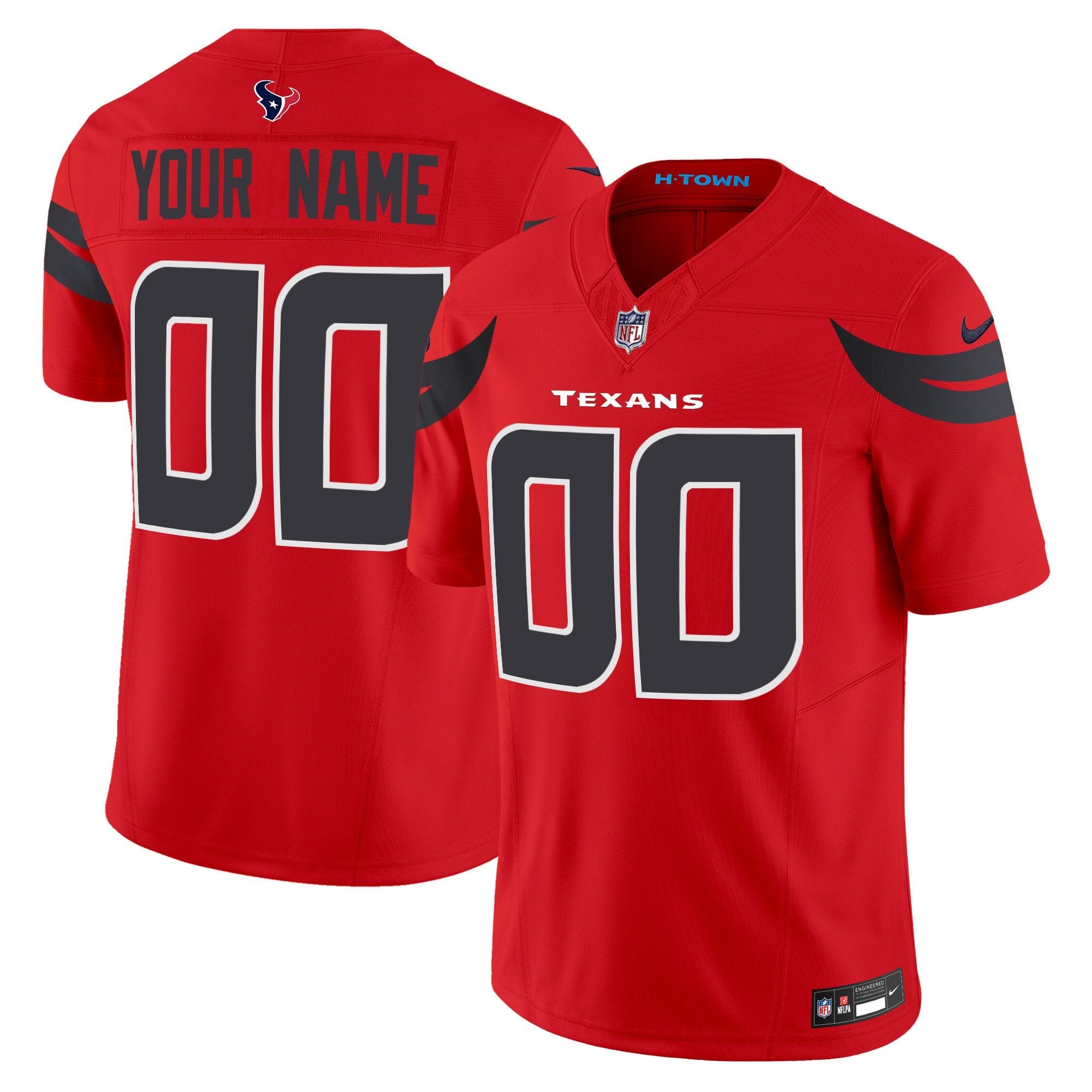 Houston Texans 2024 Vapor Limited Custom Jersey V2 – All Stitched – Red Jersey