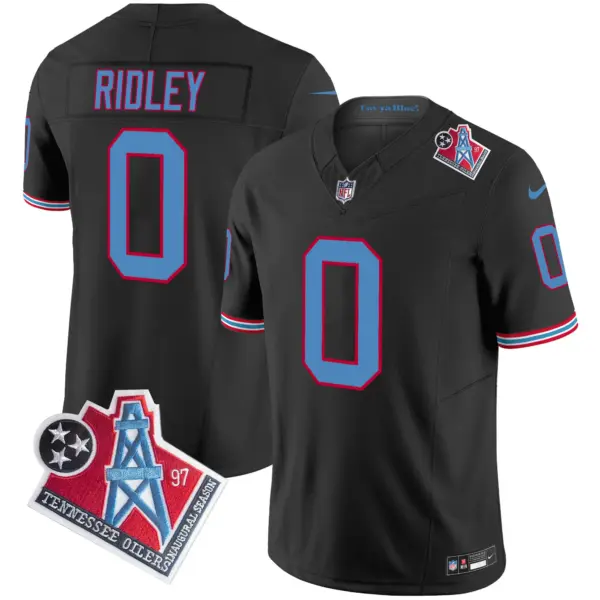 Mens Tennessee Titans 1997 Throwback Limited Vapor Limited Jersey Calvin Ridley Jersey Black