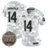 Womens Minnesota Vikings 2024 Salute To Service Establishment Year Patch Vapor Limited Jersey Sam Darnold Jersey Marines