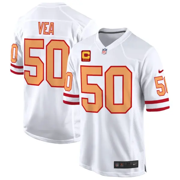 Mens Tampa Bay Tampa Bay Buccaneers Throwback Game Jersey Vita Vea Jersey White