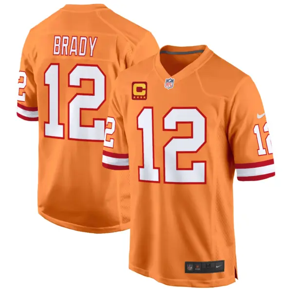 Mens Tampa Bay Tampa Bay Buccaneers Throwback Game Jersey Tom Brady Jersey Creamsicle
