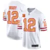 Mens Tampa Bay Tampa Bay Buccaneers Throwback Game Jersey Tom Brady Jersey White