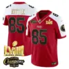 Mens San Francisco 49Ers NFC West Champions Super Bowl LVIII Gold Patch Vapor Jersey V2 George Kittle Jersey Alternate