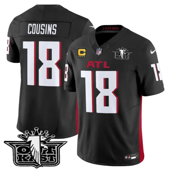 Mens Outkast X Atlanta Falcons 2024 Vapor Limited Jersey V2 Kirk Cousins Jersey Black
