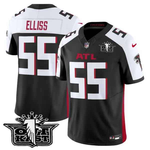 Mens Outkast X Atlanta Falcons 2024 Vapor Limited Jersey V2 Kaden Elliss Jersey Black Alternate