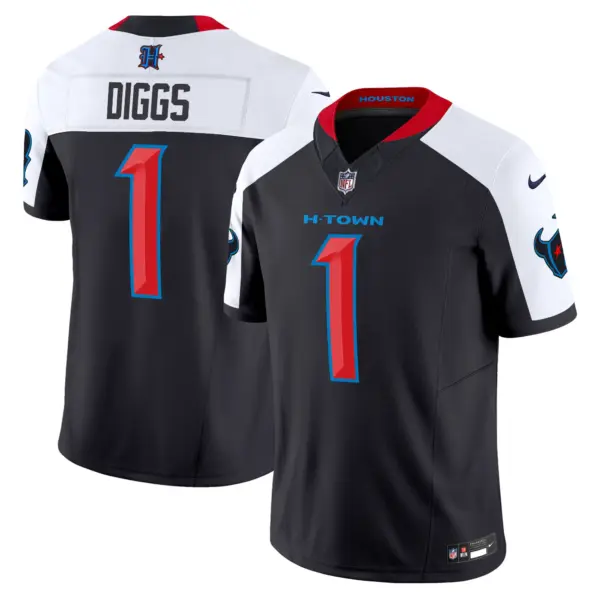 Mens Houston Texans 2024 Vapor Limited Jersey Stefon Diggs Jersey Navy Alternate