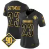 Womens Washington Commanders 90Th Anniversary Patch Gold Vapor Limited Jersey Marshon Lattimore Jersey Black Gold