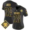 Womens Washington Commanders 90Th Anniversary Patch Gold Vapor Limited Jersey Darrell Green Jersey Black Gold