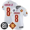 Womens Washington Commanders 90Th Sean Taylor Patch Vapor Limited Jersey Robinson Jr Jersey White