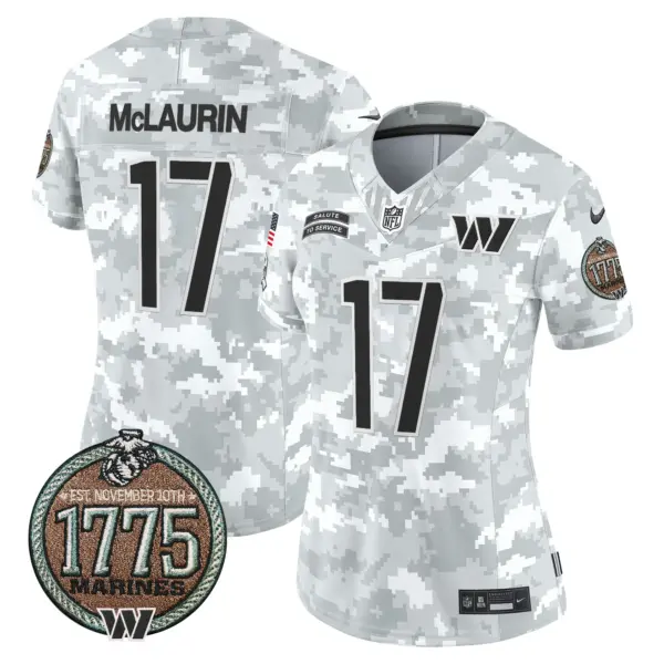 Womens Washington Commanders 2024 Salute To Service Establishment Year Patch Vapor Limited Jersey Terry Mclaurin Jersey Marines