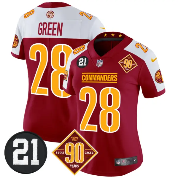 Womens Washington Commanders 90Th Sean Taylor Patch Vapor Limited Jersey Darrell Green Jersey Burgundy Alternate