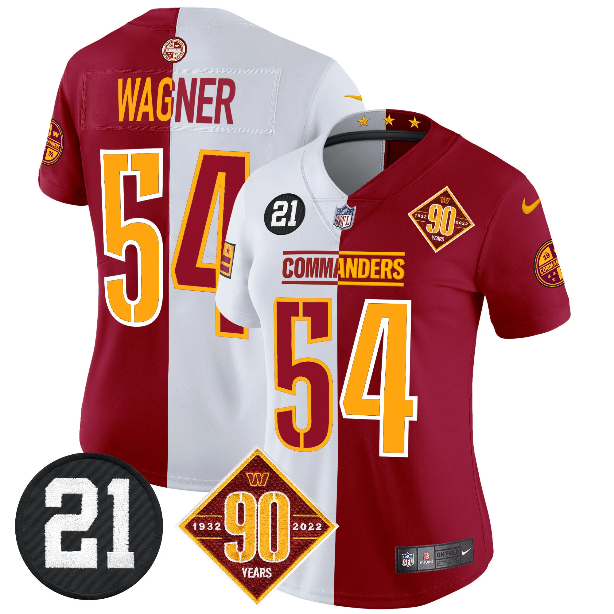 Womens Washington Commanders 90Th Sean Taylor Patch Vapor Limited Jersey Bobby Wagner Jersey Half