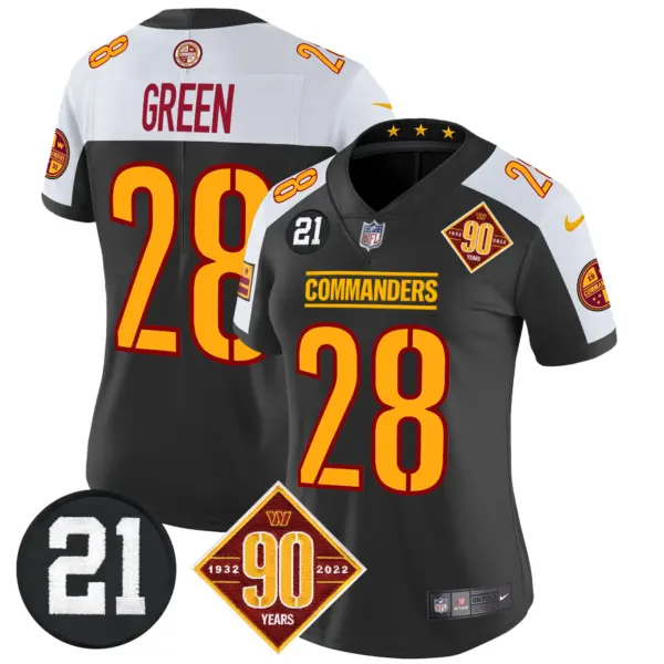 Womens Washington Commanders 90Th Sean Taylor Patch Vapor Limited Jersey Darrell Green Jersey Black Alternate