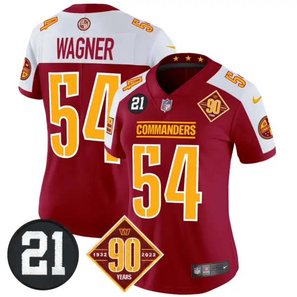 Womens Washington Commanders 90Th Sean Taylor Patch Vapor Limited Jersey Bobby Wagner Jersey Burgundy Alternate