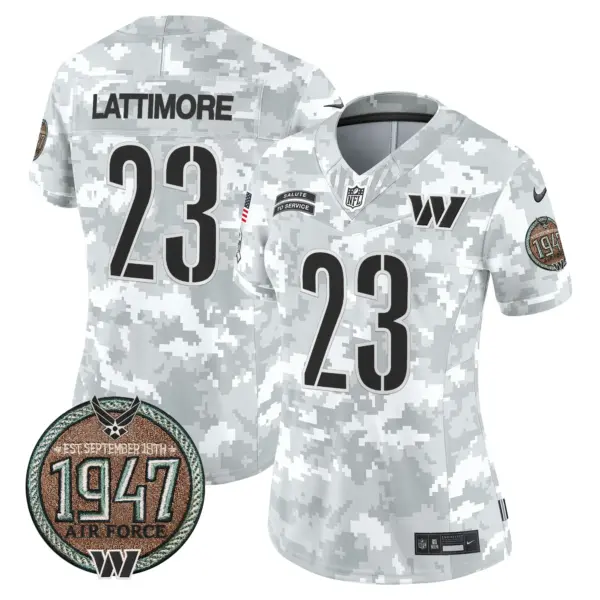 Womens Washington Commanders 2024 Salute To Service Establishment Year Patch Vapor Limited Jersey Marshon Lattimore Jersey Air Force