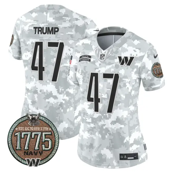 Womens Washington Commanders 2024 Salute To Service Establishment Year Patch Vapor Limited Jersey Donald Trump Jersey Navy