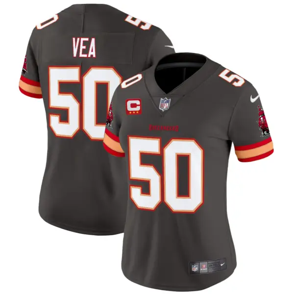Womens Tampa Bay Buccaneers Throwback Vapor Limited Jersey V3 Vita Vea Jersey Pewter