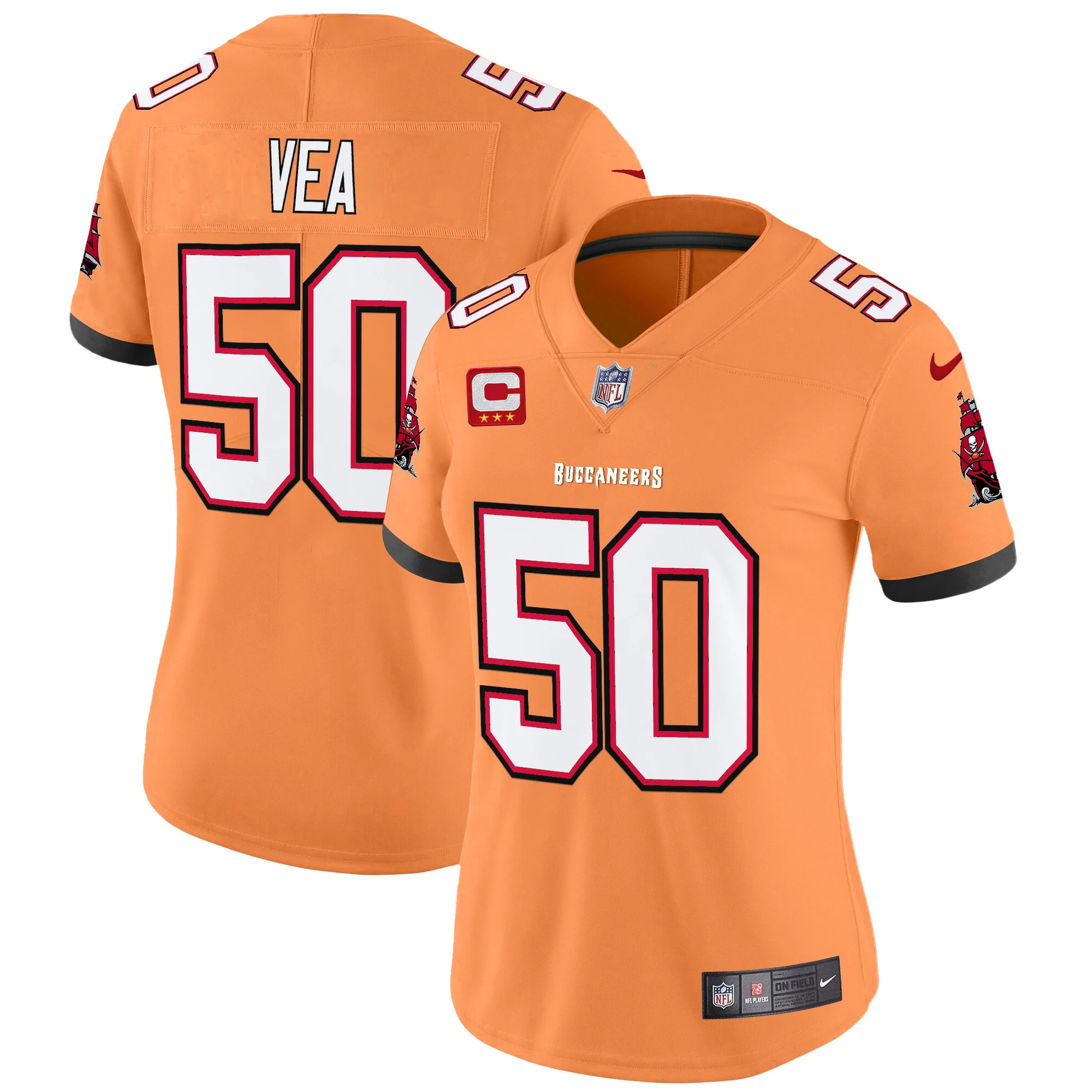 Womens Tampa Bay Buccaneers Throwback Vapor Limited Jersey V3 Vita Vea Jersey Creamsicle