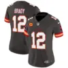 Womens Tampa Bay Buccaneers Throwback Vapor Limited Jersey V3 Tom Brady Jersey Pewter